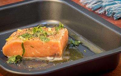 Salmon with Spinach and Tangerine2